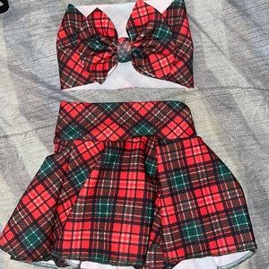 Skirted bummie and head wrap set